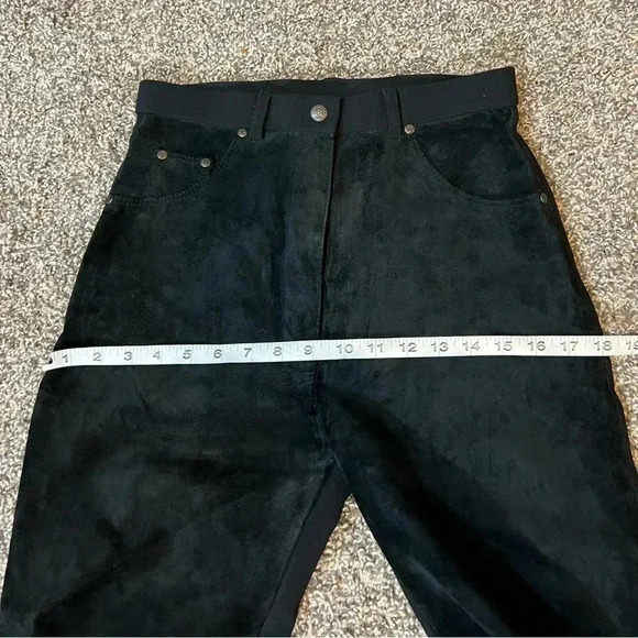MITCHIE’S PANTS VINTAGE BLACK SUEDE CLASSIC  HIGH WAIST STRETCH SIZE MEDIUM - Picture 11 of 14
